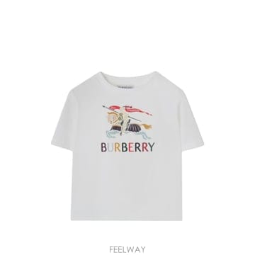 26SS  키즈  버버리   여성 EKD 반팔 티셔츠 8121196153156 White BPG