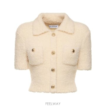 25SS 셀프 포트레이트   여성 플러피 니트 자켓 RS25036TCREAM BPG