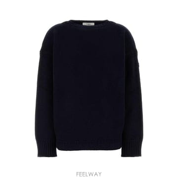 25FW 끌로에   여성 다크 블루 울 블렌드 스웨터 CH25AMP48810 4C4 Blue BPG