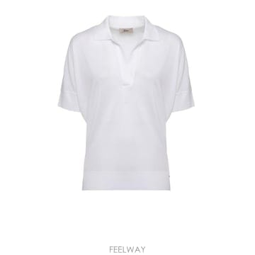 26SS 에르노   여성 폴로 티셔츠 JPL00113D 520561000 Bianco
