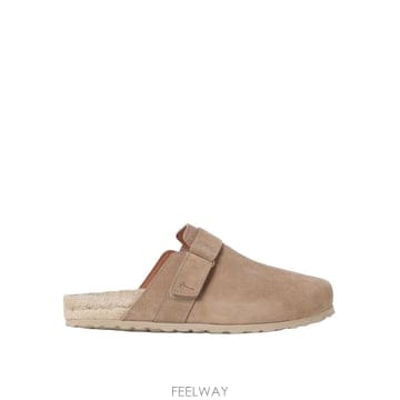 25SS 마네비   여성 플랫 뮬 슬리퍼 W19B0 TAUPE Beige BPG