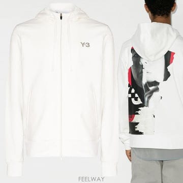 [당일]Y-3 로고 백 그래픽 프린팅 후드 집업 GK4403