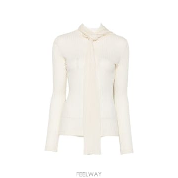 토템 리브드 보우 블라우스 264WRT0906FB0818116 B0712321039