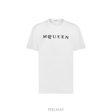 인더샵 Alexander McQUEEN 알렉산더 맥퀸 화이트 반팔 티셔츠