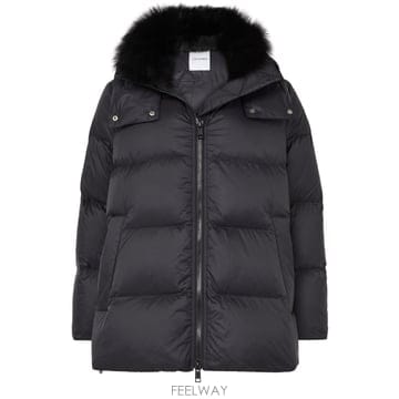 당일발송 이브살로몬 A line down jacket with fox fur collar