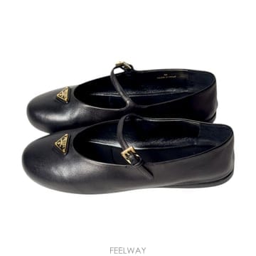 [라이크어스타] 26FW 프라다 나파 가죽 발레리나 슈즈 1F793N 038 F0002