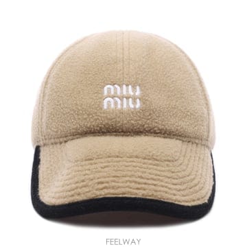 미우미우 로고 자수 베이스볼 캡