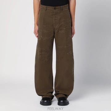 24 F/W 디스퀘어드2 밀리터리 그린 와이드 트라우저 WITH WE B0052321908
