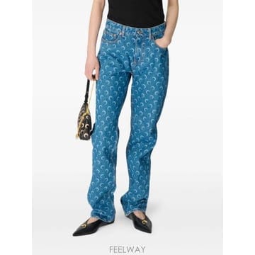 26SS 마린세르 문 스트레이트 데님 진 WPA128BCDEN0002 BL05 BLU