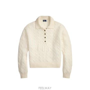 26FW 랄프 로렌 긴팔 티셔츠 211B17767 007 IVORY