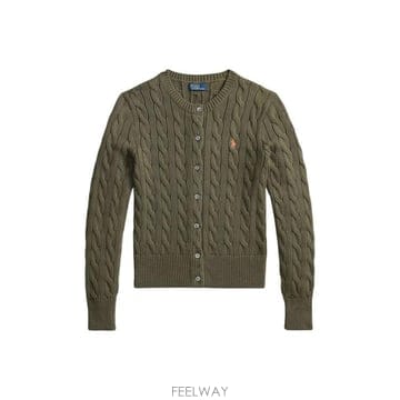 26FW 랄프 로렌 가디건 211971868 512 GREEN
