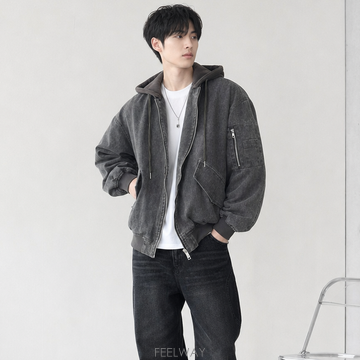 MD강추 피그먼트워싱 MA-1 후드점퍼 3컬러