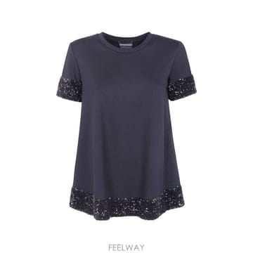 엠포리오 아르마니 엠브로이드 탑 EW004673AF22598UC00 B0712322292