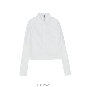 26 F/W 알라이아 RIB 슬리브 셔츠 코튼 포플린 AA9C1023 B0742312817