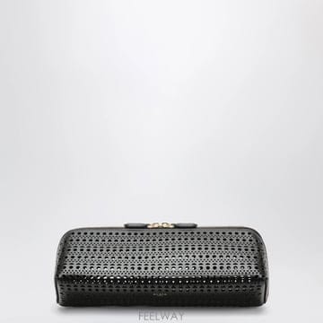 26 F/W 알라이아 DELTA 블랙 카프스킨 클러치 백 AA1L40 B0052320767