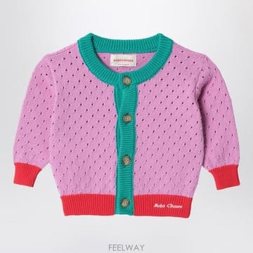 26 S/S 보보쇼즈 컬러블락 OPENWORK 가디건 (KIDS )  B0051927012