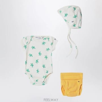 26 S/S 보보쇼즈 3피스 셋 화이트옐로우 인 코튼 (KIDS )  B0051950806