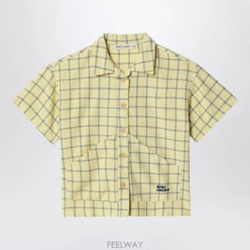 26 S/S 보보쇼즈 옐로우 셔츠 WITH 체크 패턴 (KIDS )  B0051951890