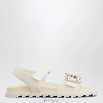 26 S/S 로저 비비에 아이보리 레더 샌들 WITH 크리스탈 버클  B0052005272