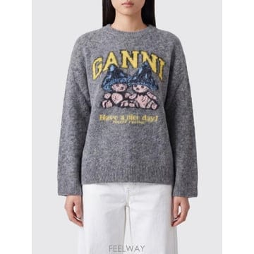 26FW 가니 스웨터 A1150056 920 GREY