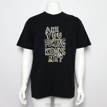셀린느 2X678501F 블랙 에디슬리먼 콜라보 ARE YOU KIDDING ME남여공용 티셔츠aa68001