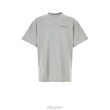 26FW 발렌시아가 백 그래디언트 오버사이즈 티셔츠 850345TVVE6 1302 Grey