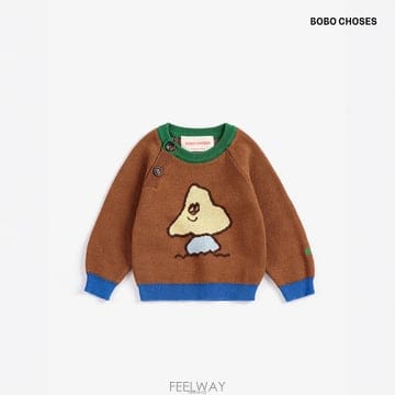 보보쇼즈 26FW Made in Spain 베이비 Mush Monster 자카드 점퍼 스웨터 B226AB027