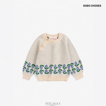 보보쇼즈 26FW Made in Spain 베이비 Stamp Bloom 자카드 점퍼 스웨터 B226AB029