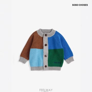 보보쇼즈 26FW Made in Spain 베이비  color block 가디건 B226AB026