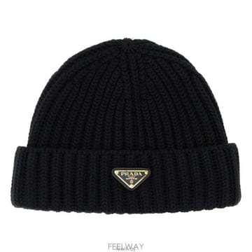 26 FW 프라다 로고 엠벨리시드 리브 비니 F0002 1HC3902DZL