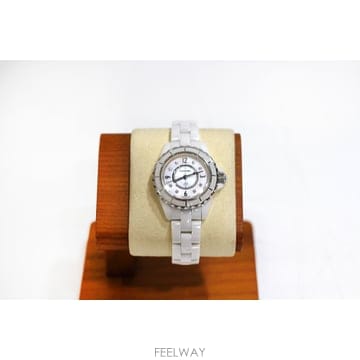 [중고명품다올] 샤넬 J12 시계 29mm 화이트 다이아 H2685