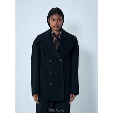 26 FW 생로랑 여성 테일러드 울 코트 sla0261036blk