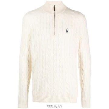 26FW 폴로 랄프로렌 포니 자수 케이블 니트 점퍼 710876766 001 ANDOVER CREAM