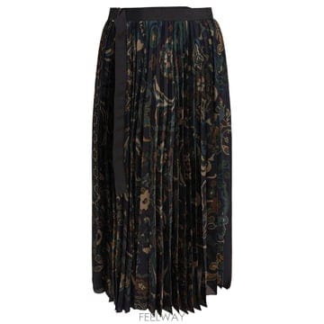 [V90]사카이 25 07982201 여성 스커트 치마 Floral print skirt