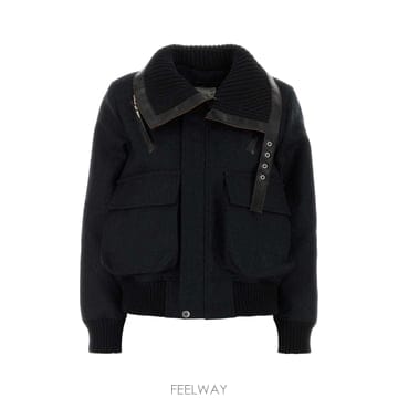 [X45]사카이 2608765 202 여성 자켓 베스트 다운베스트 질렛 Two tone wool and ny