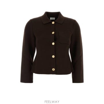 [X45]생로랑 A0044ZY76TR 2096 여성 자켓 베스트 다운베스트 질렛 Brown wool card