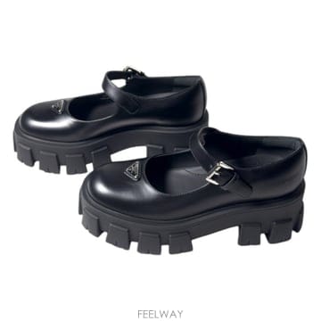 [라이크어스타] 26FW 프라다 모놀리스 브러시드 메리 제인 슈즈 1F080O B4L F0002