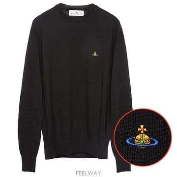 비비안웨스트우드 남성 라운드 니트 블랙 2701000C