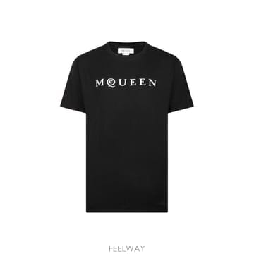 인더샵 Alexander McQUEEN 알렉산더 맥퀸 블랙 반팔 티셔츠