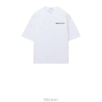 인더샵 Alexander McQUEEN 알렉산더 맥퀸 화이트 반팔 티셔츠