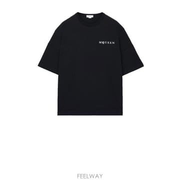 인더샵 Alexander McQUEEN 알렉산더 맥퀸 블랙 반팔 티셔츠
