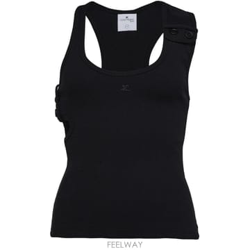 COURREGES ���Ϲ߼� ������ Double buckle 90s rib tank top���Ϲ߼� ������ Double buckle 90s rib tank top