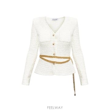 26FW 셀프 포트레이트 가디건 SC26 059C C CREAM WHITE