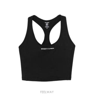 26FW 스포티앤리치 민소매 티셔츠 TO02388315BA BLACK