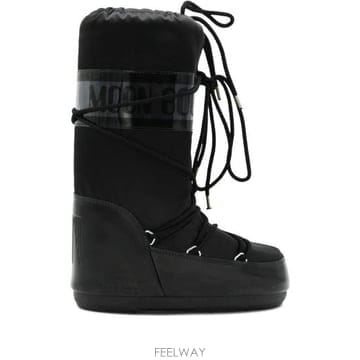 26FW 문부츠 아이콘 글랜스 플래티넘 새틴 부츠 80D1401680 N001 BLACK