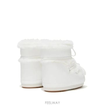 문 부츠 문부츠 아이콘 로우 인조 퍼 부츠
