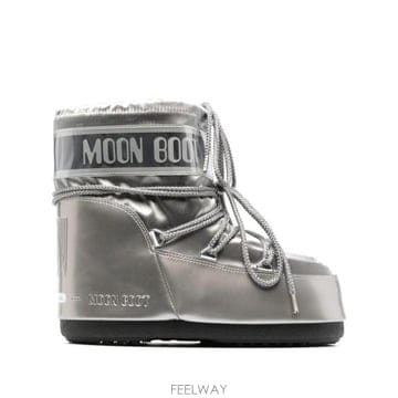 26FW 문부츠 아이콘 나일론 로우 부츠 80D1409350 H001 SILVER
