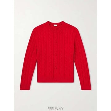 토템 CABLEKNITTED 울 가디건