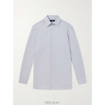 던힐 코튼 & 캐시미어블렌드 셔츠 DU26FG161FP B0082323408