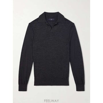 던힐 메리노 울 폴로 셔츠 DU26FK4781K B0082323422